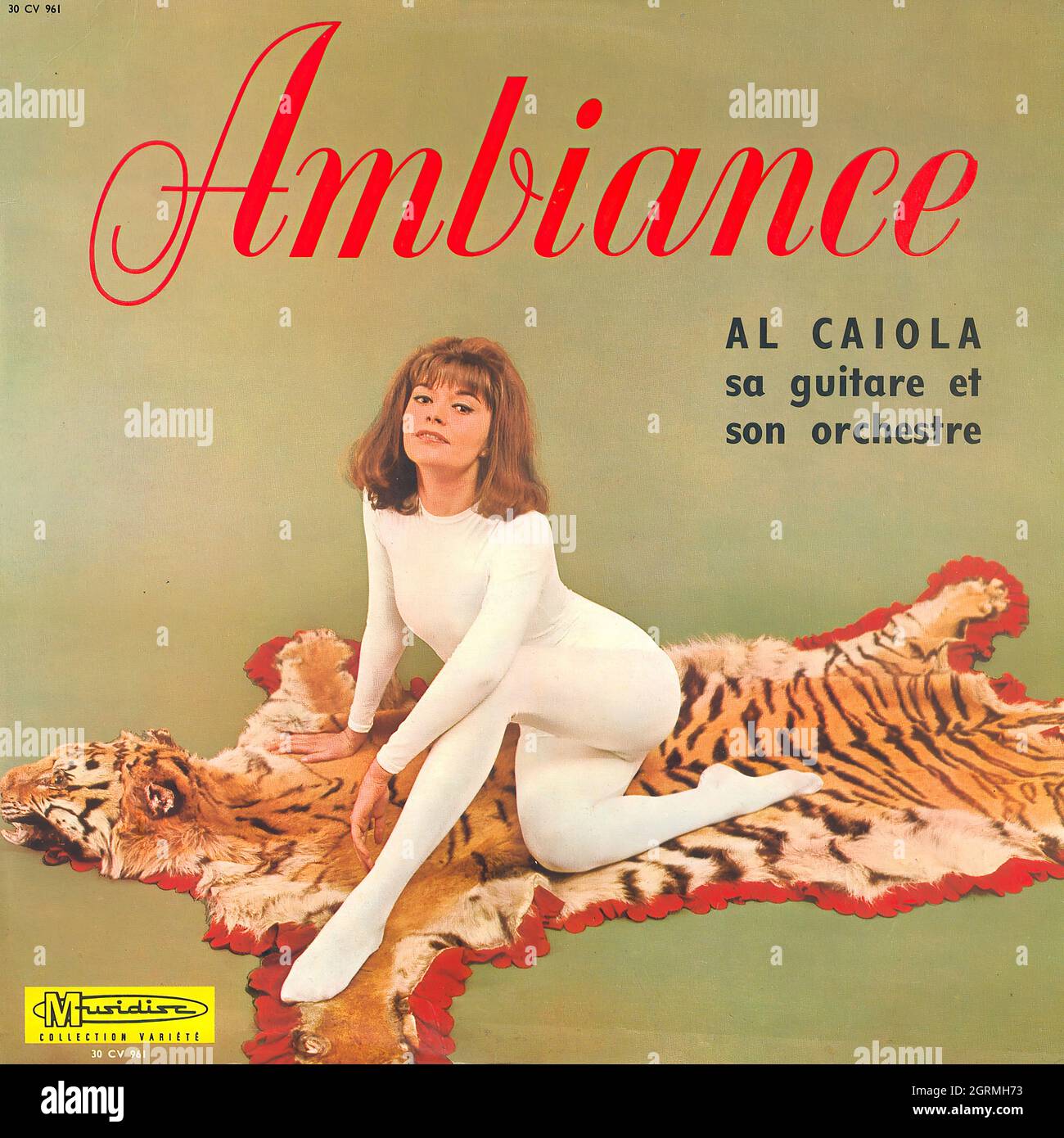 Al Caiola, sa Guitare et son Orchestre - Ambiance - Vintage Vinyl Record Cover Stock Photo
