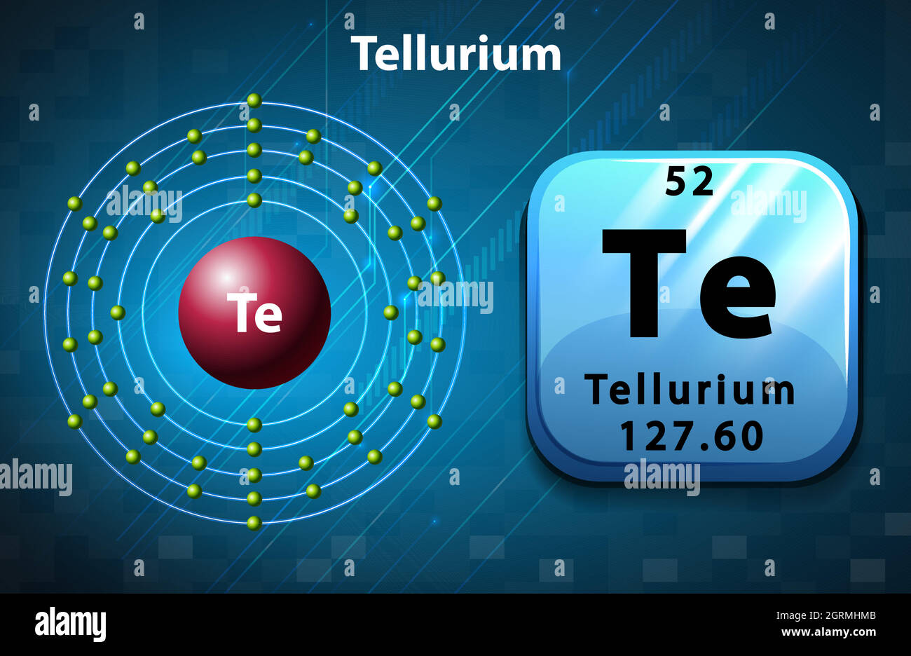 Symbol and electron diagram for Tellurium Stock Vector Image & Art Alamy
