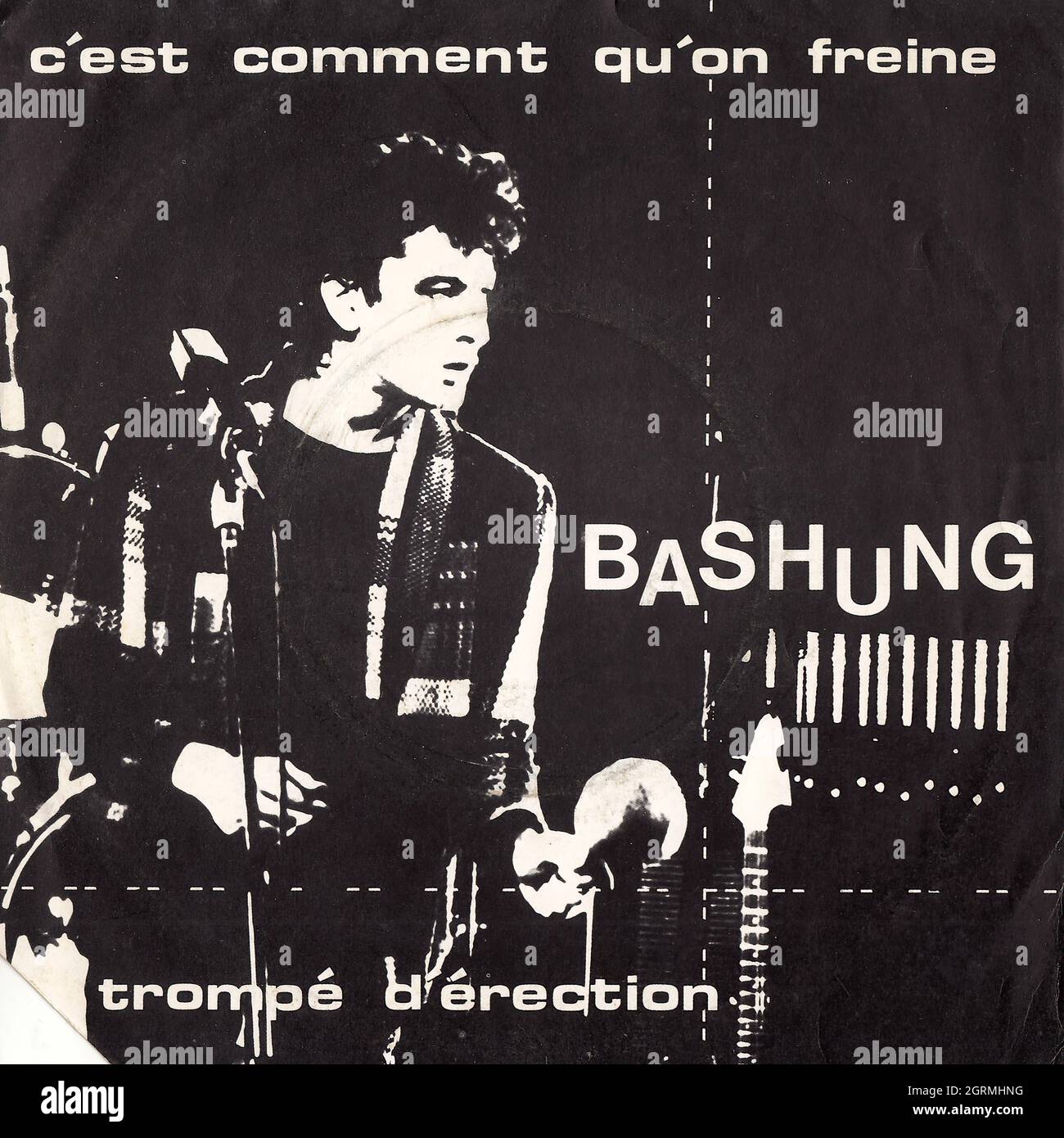 Alain Bashung - C'est comment qu'on freine - Trompé d'érection 45rpm -  Vintage Vinyl Record Cover Stock Photo - Alamy