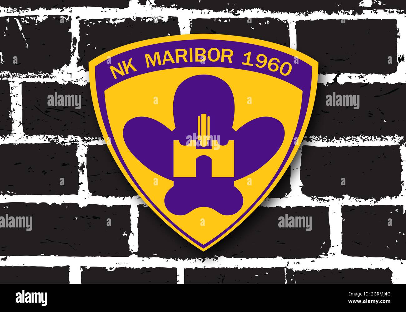 Coat of arms FC Maribor, football club from Slovenia Stock Photo - Alamy