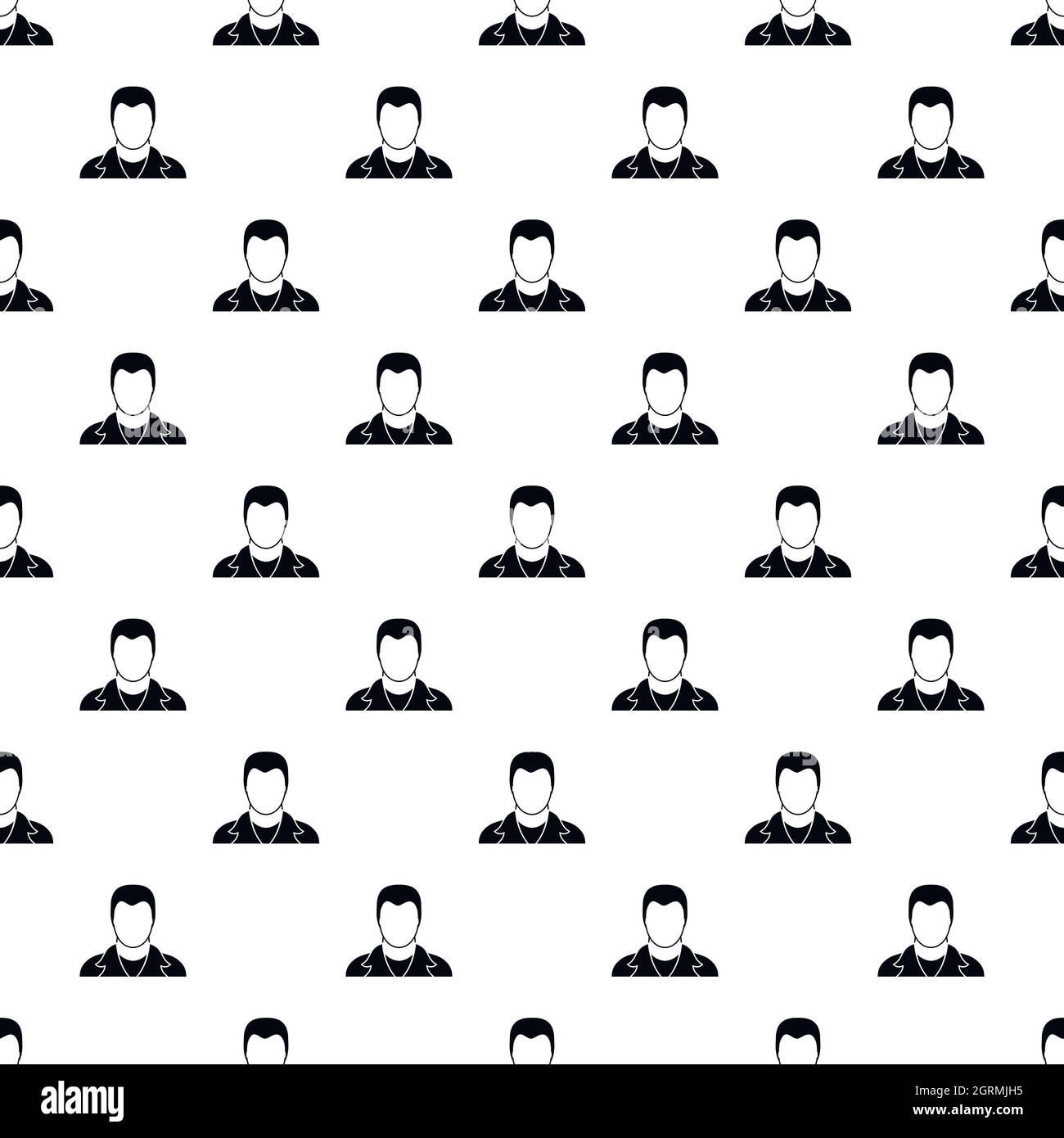Young man with haircut avatar pattern Stock Vector