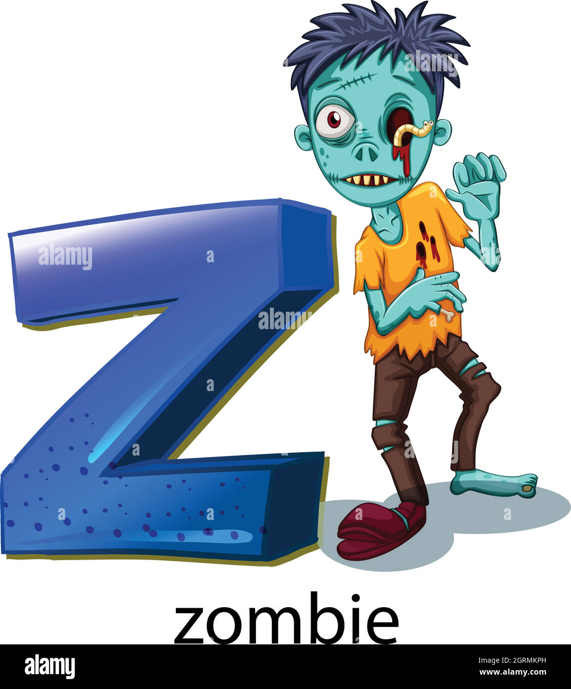 A letter Z for zombie Stock Vector