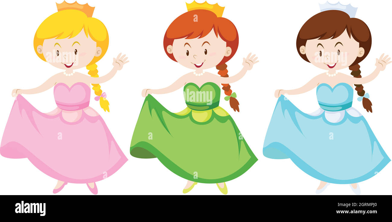 Girl in princess costume Stock Vector Image & Art - Alamy