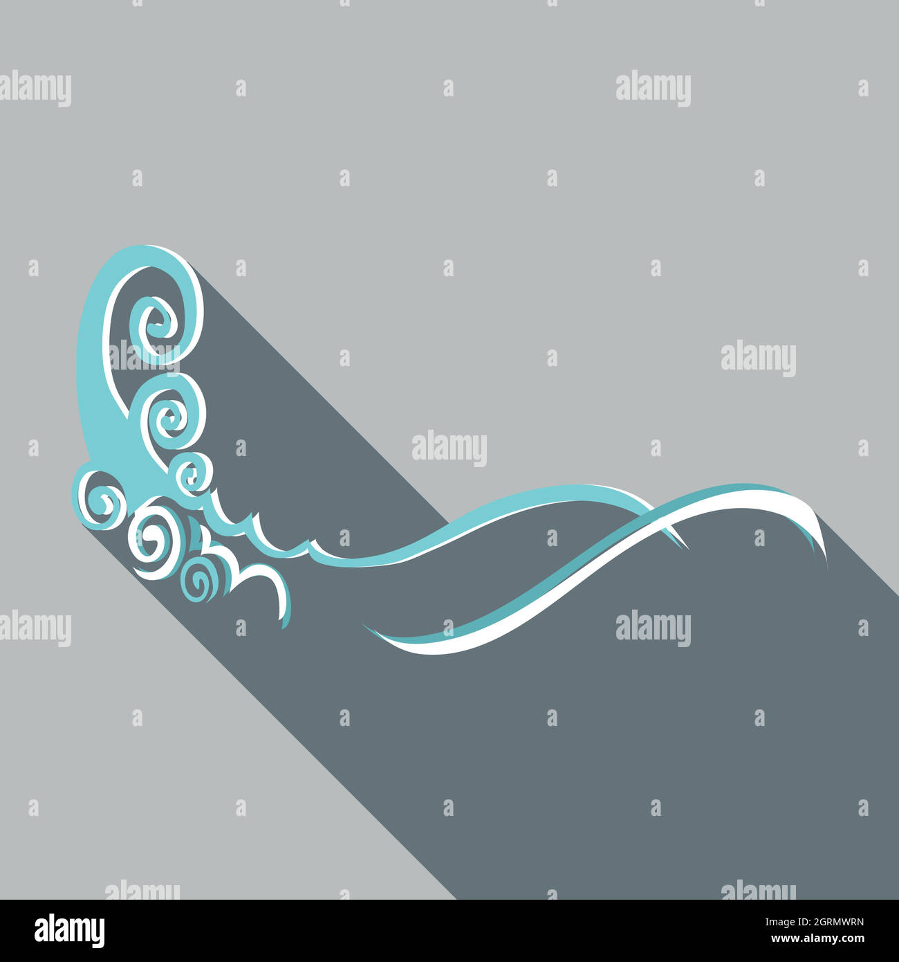 Foamy wave icon, flat style Stock Vector Image & Art - Alamy