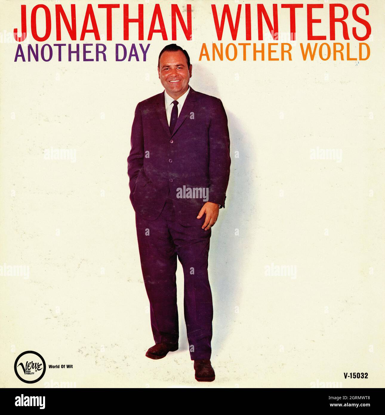 Jonathan Winters Another Day Another World -  Vintage American Comedy Vinyl Album Stock Photo