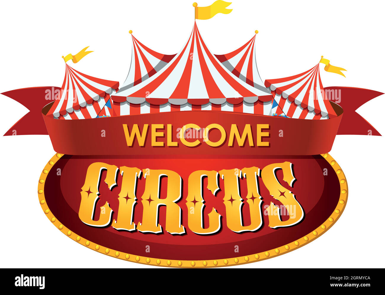 Circus, fun fair, amusement park theme template Stock Vector Image ...