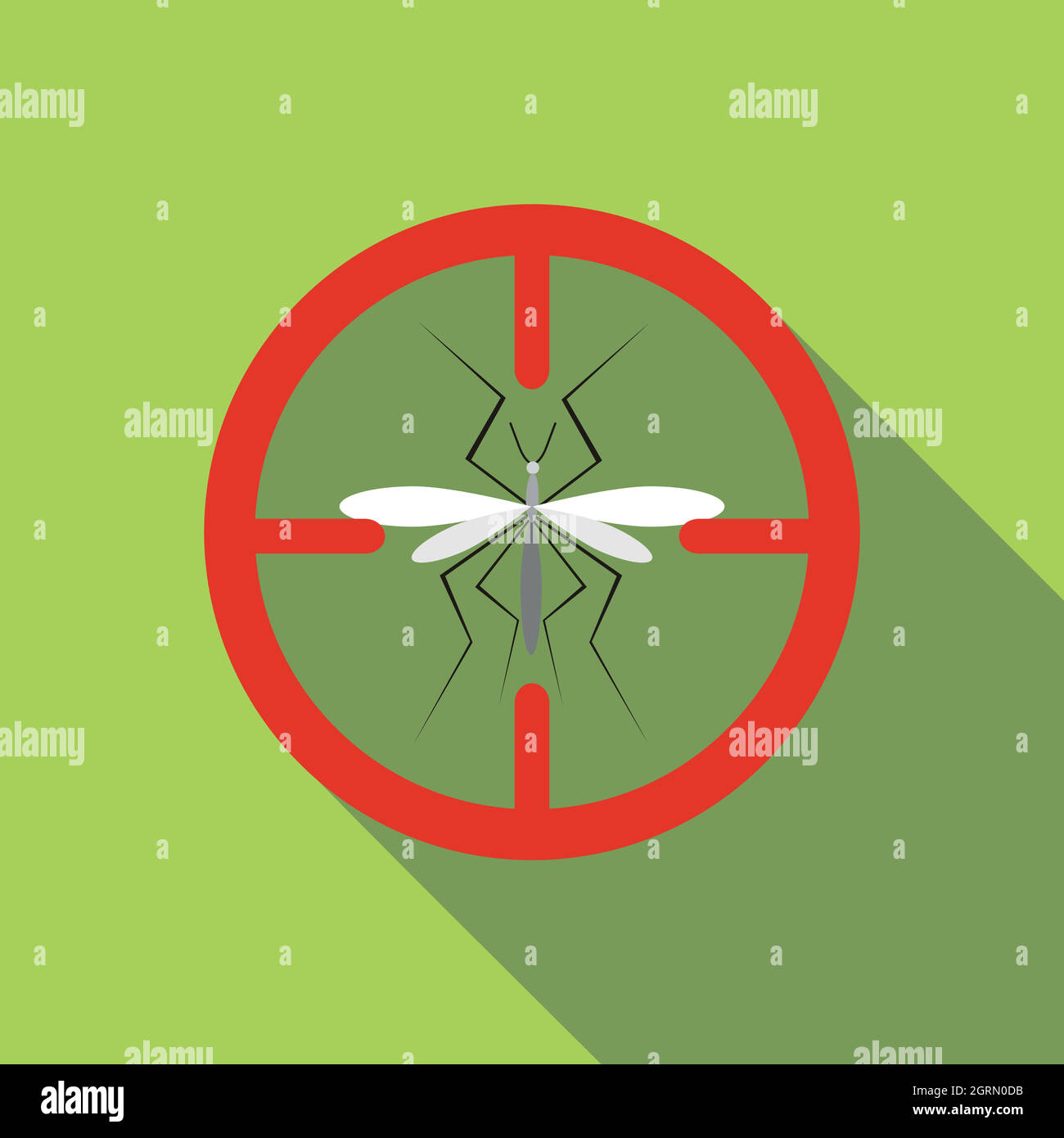 Mosquito icon, flat style Stock Vector