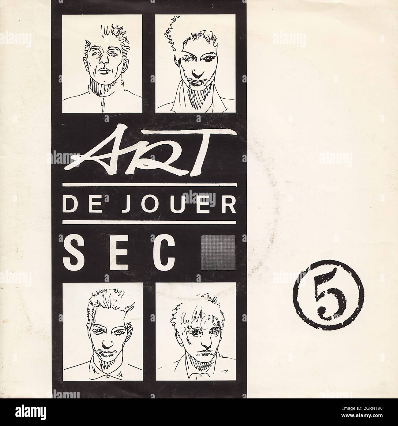 Art De Jouer Sec (Carte De Séjour) - 5 (One-Sided Promo single) - Vintage Vinyl Record Cover Stock Photo