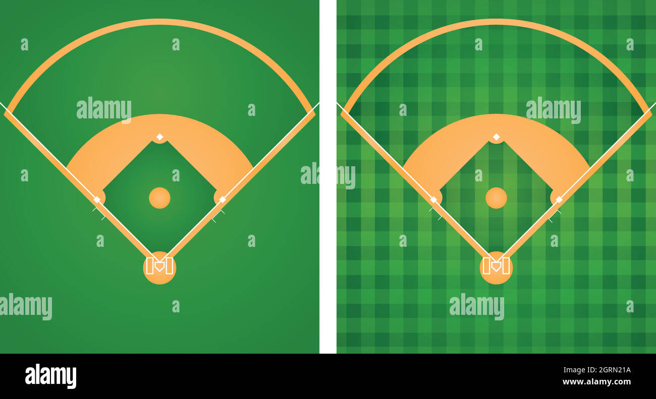 Baseball field in two lawn designs Stock Vector Image & Art Alamy
