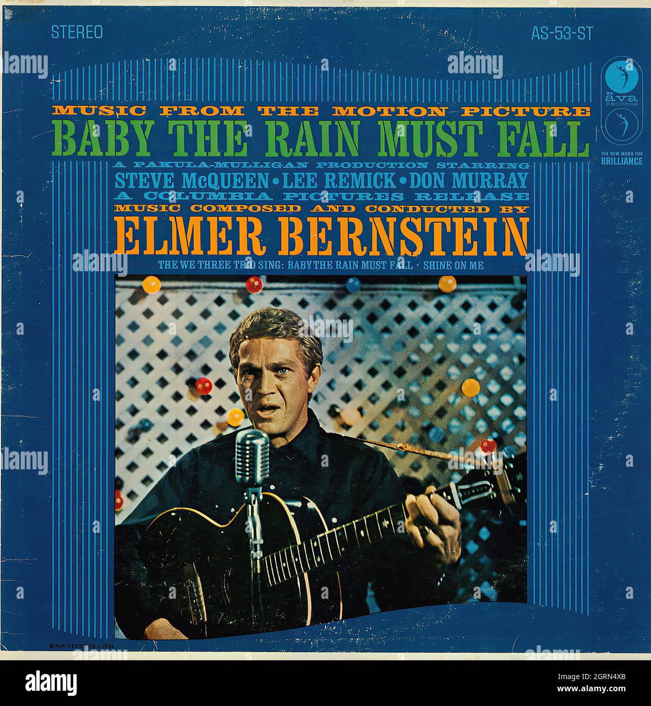 Elmer Bernstein Baby The Rain Must Fall - Vintage Soundtrack Vinyl Album Stock Photo