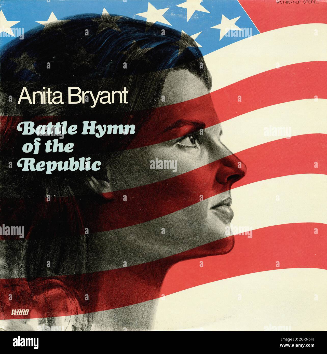 Anita Bryant Battle Hymn Of The Republic -  Vintage American Christian Vinyl Album Stock Photo