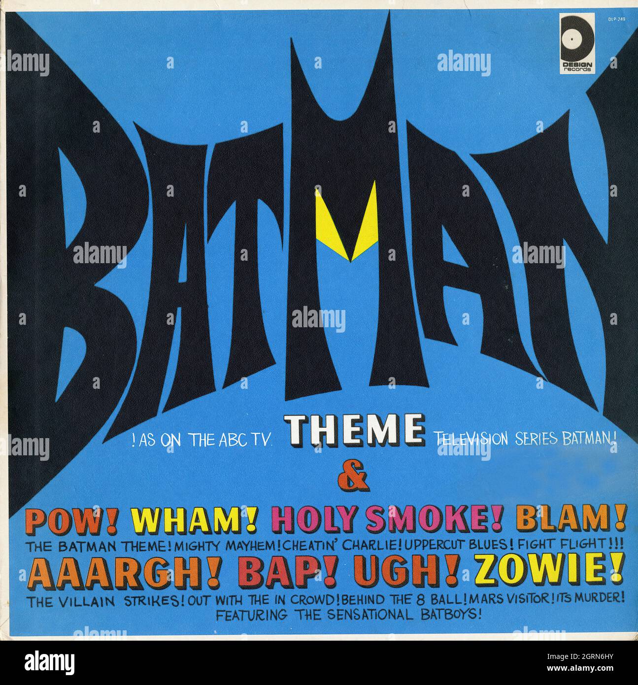 Batman Theme-  Vintage Soundtrack Vinyl Album Stock Photo