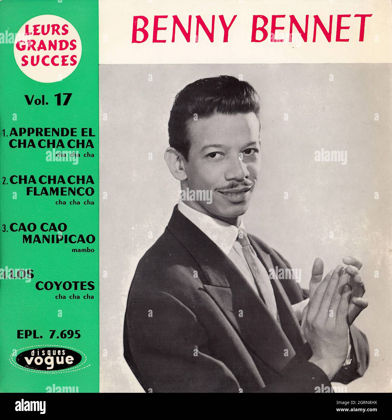 Benny Bennet et son Orchestre de Musique Latine Américaine - Leurs grands succès vol.17 EP - Vintage Vinyl Record Cover Stock Photo