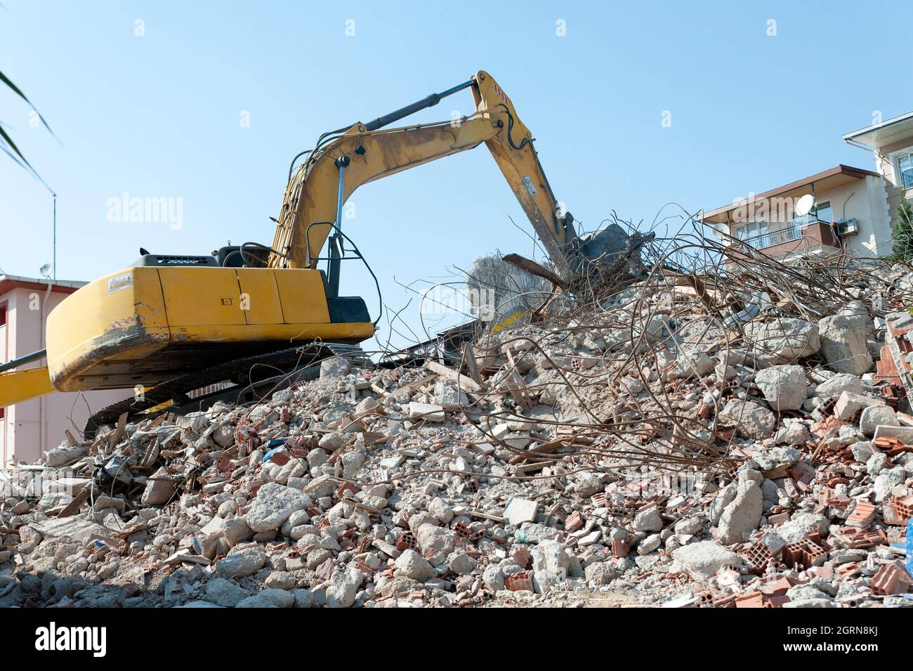 Excavator, construction, digger, bulldozer, tractor, bucket Stock Photo