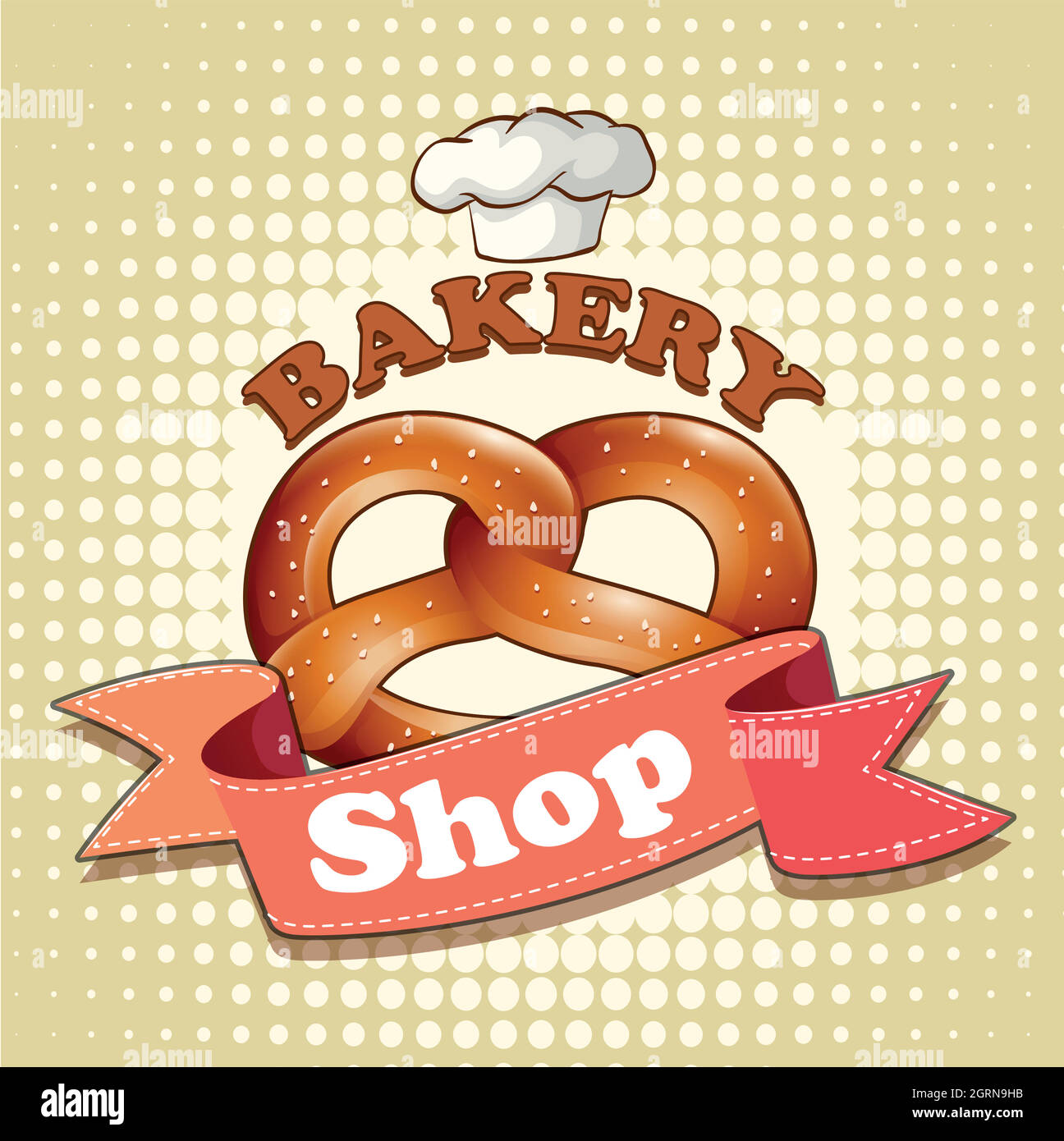 Pretzel on bakery sign Stock Vector Image &amp; Art - Alamy