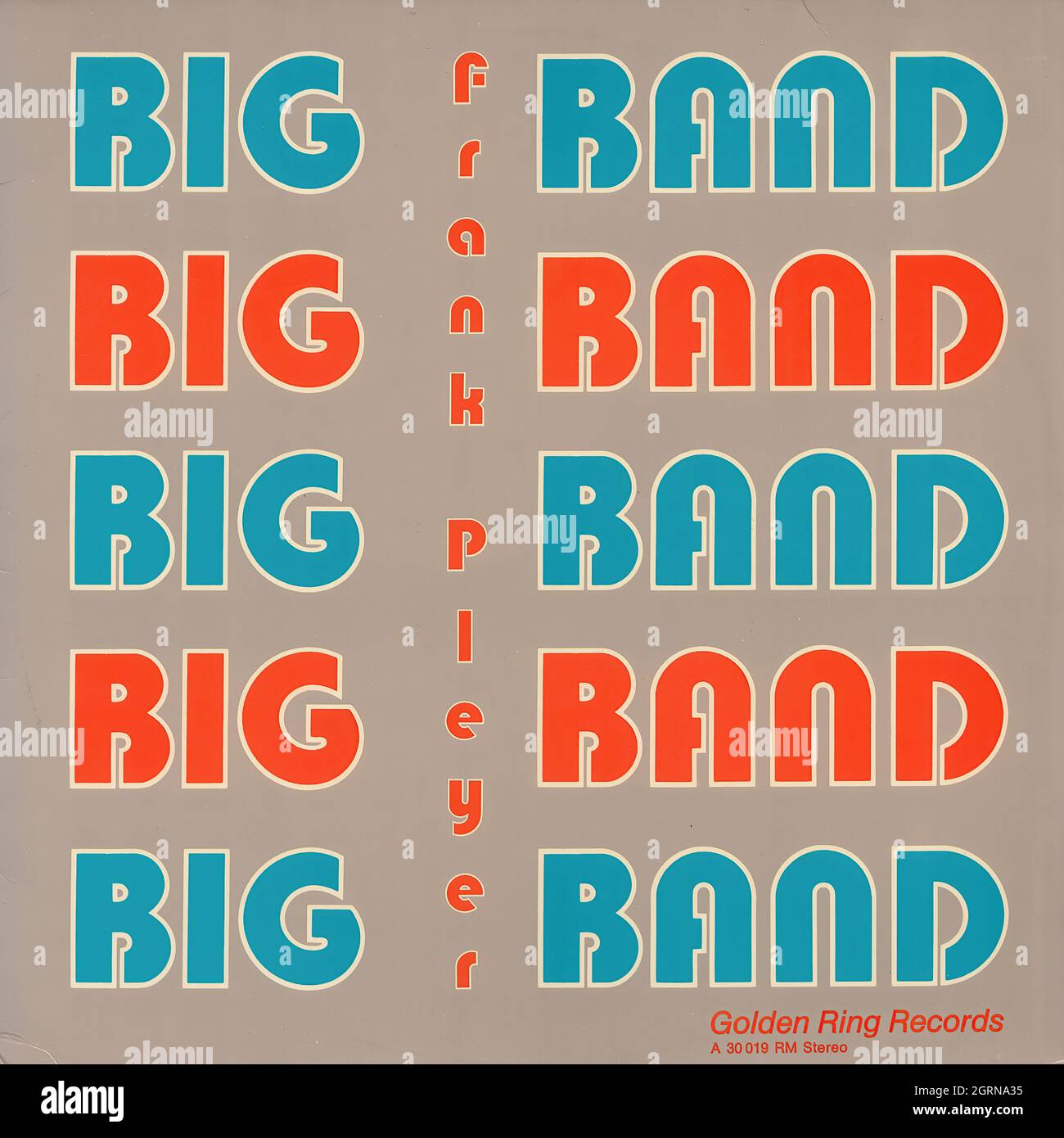 Big Band Frank Pleyer - Vintage Vinyl Record Cover Stock Photo