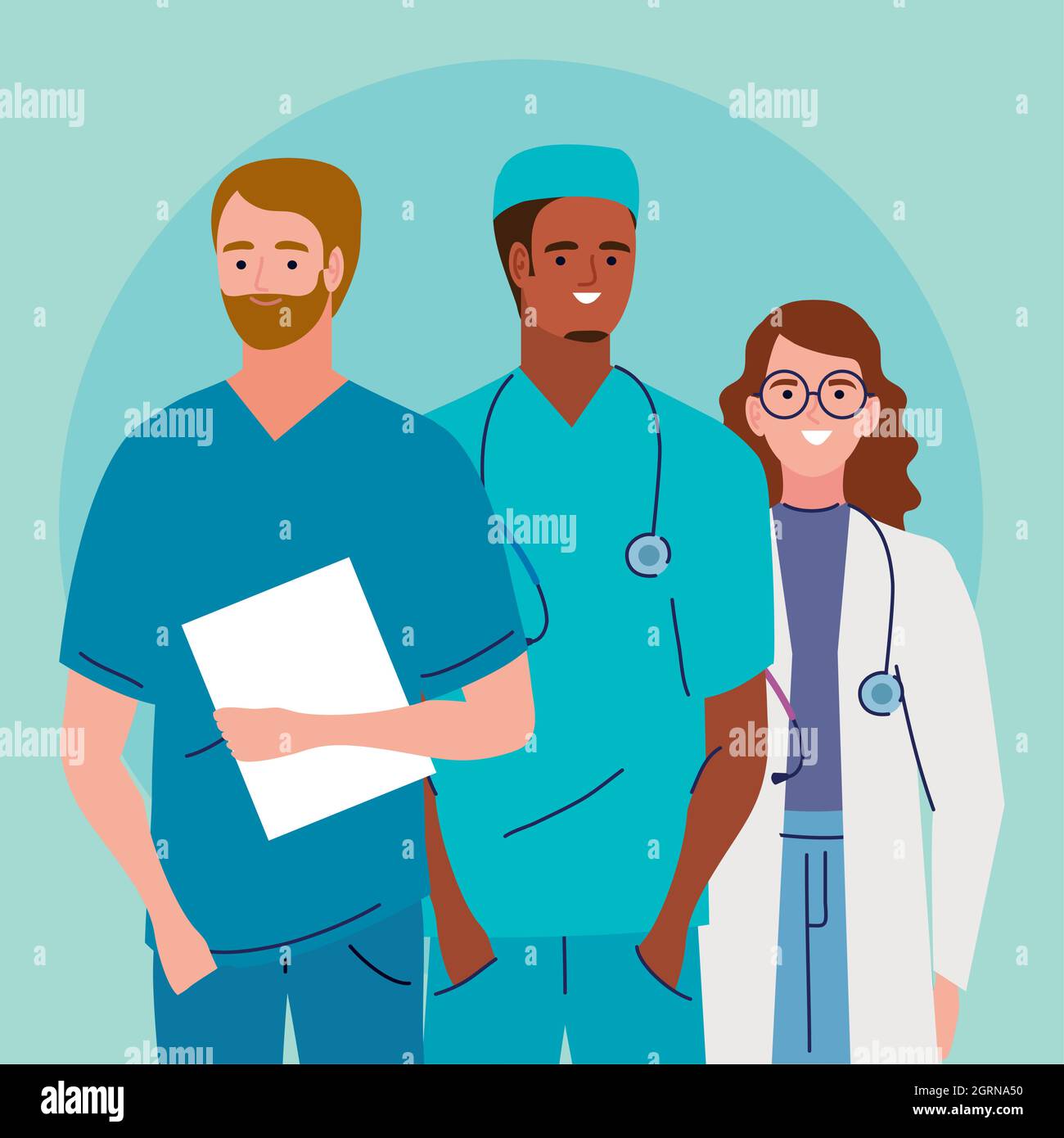 three medical staff characters Stock Vector Image & Art Alamy