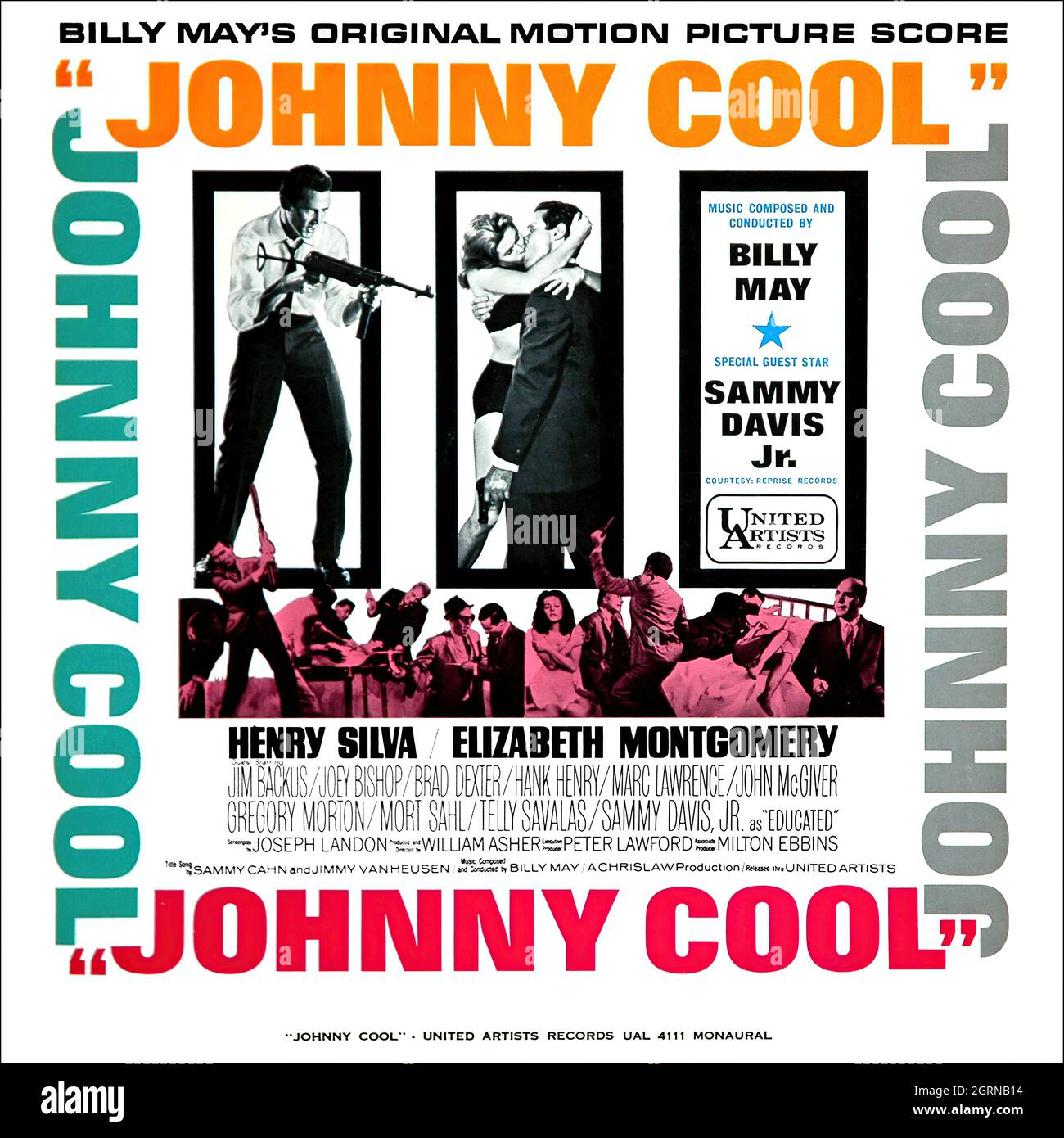 Billy May -  Johnny Cool  movie soundtrack 1963  - Vintage Vinyl 33 rpm record Stock Photo