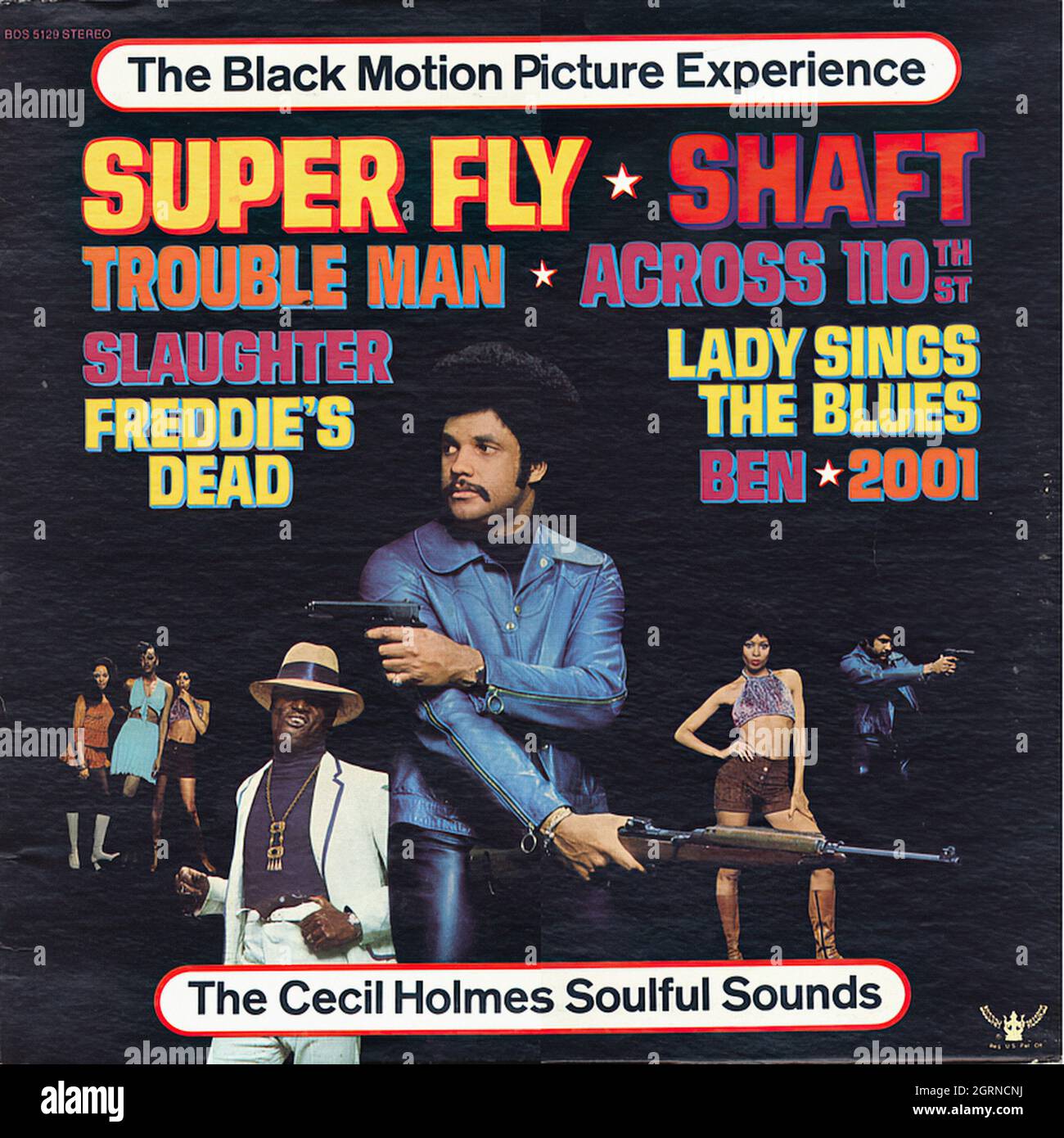 Black Motion Picture Experience - Vintage Soundtrack Vinyl Album Stock Photo