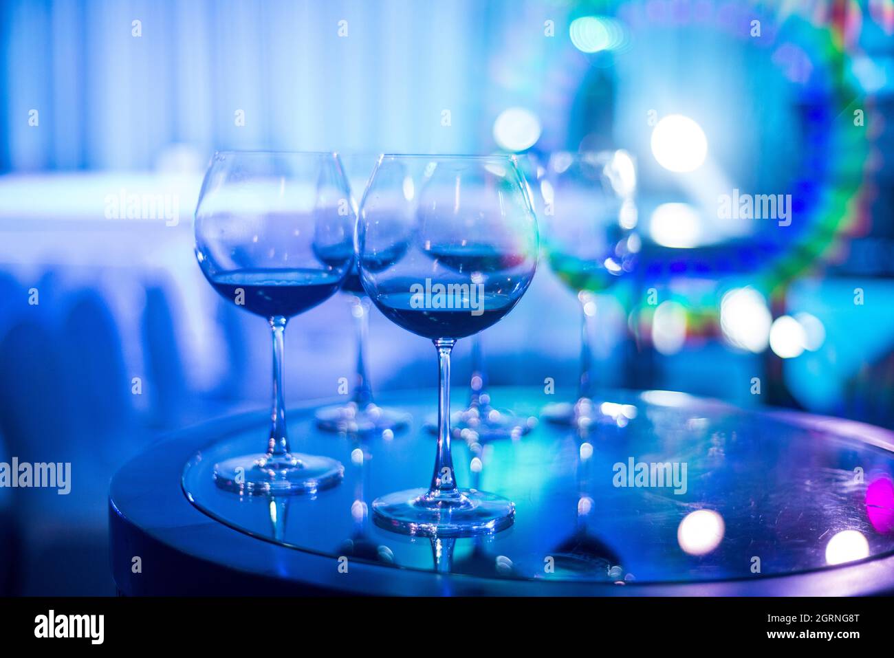 Close-up Of Wine Glasses Stock Photo