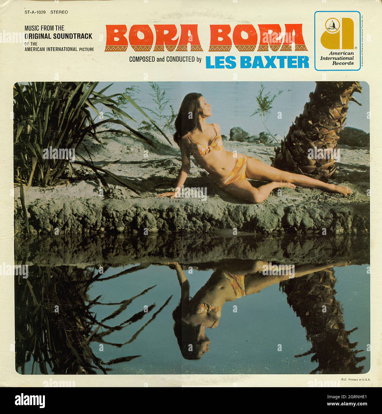 Les Baxter  Bora Bora - Vintage Soundtrack Vinyl Album Stock Photo
