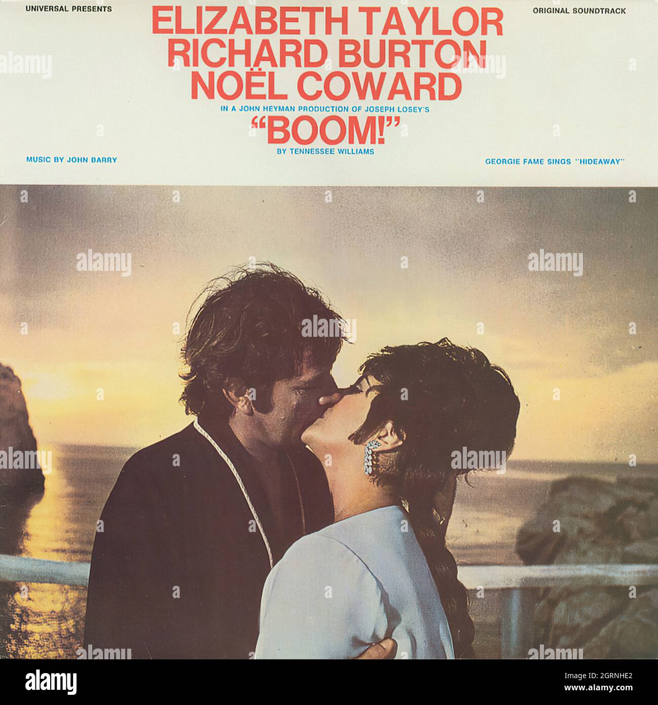 Boom! - Vintage Soundtrack Vinyl Album Stock Photo