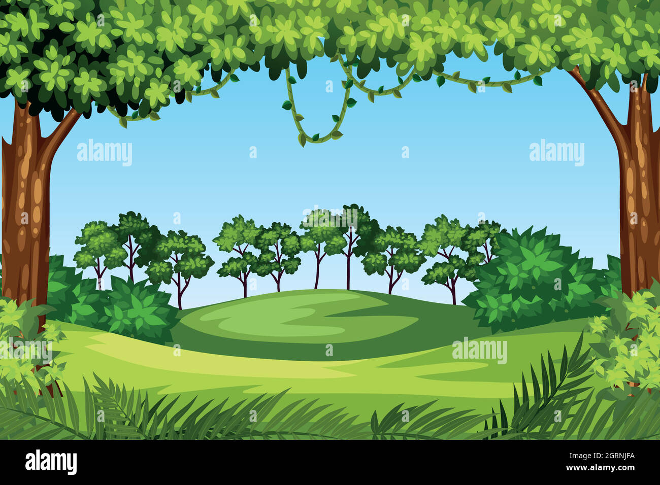A green nature landscape Stock Vector Image & Art - Alamy