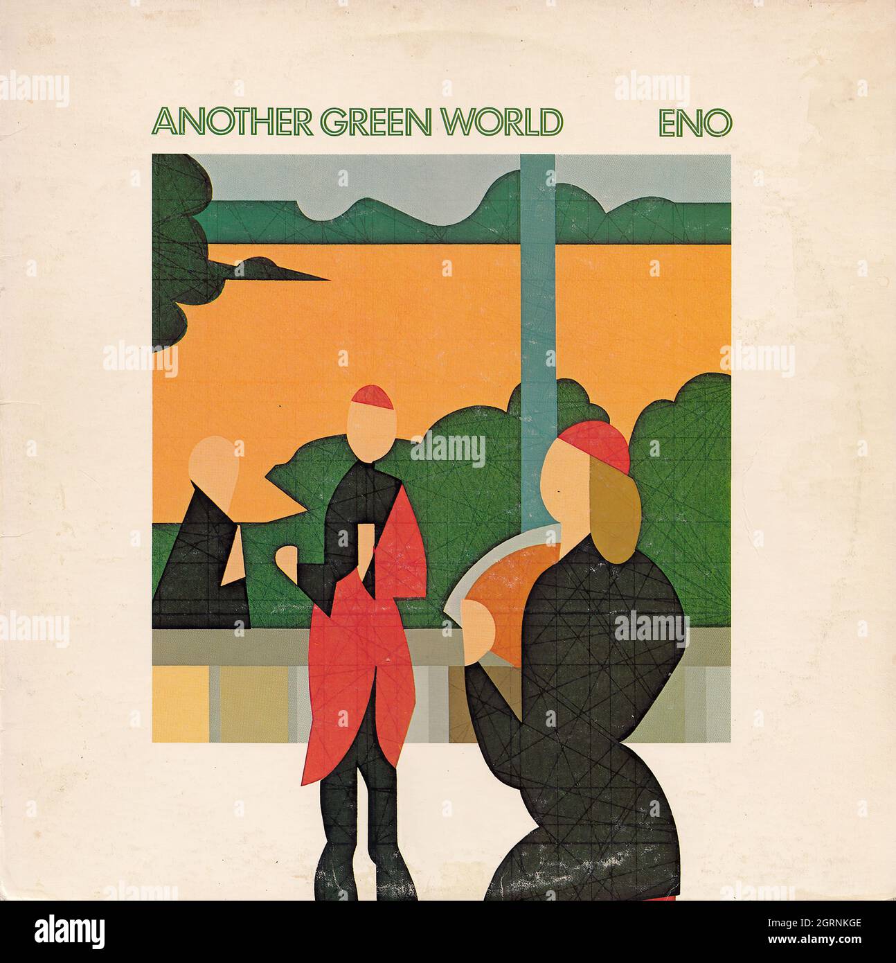 Brian Eno - Another green world - Vintage Vinyl Record Cover Stock Photo