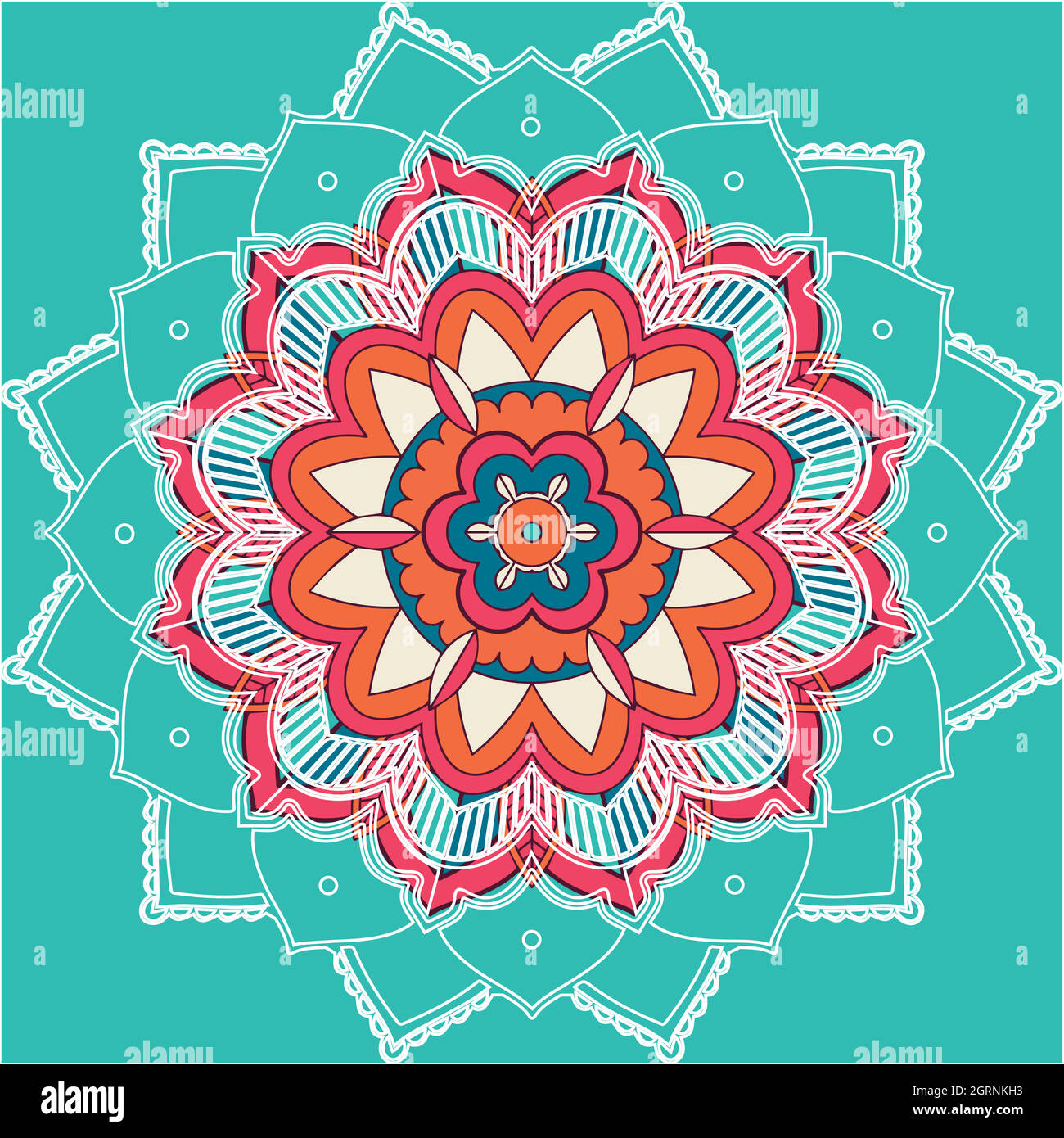 Mandala patterns on green background stock vector image art alamy