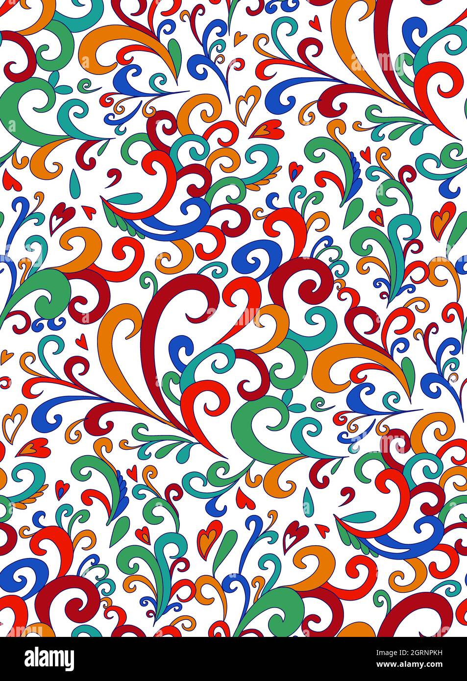 Paisley seamless pattern in ethnic style. Abstract vintage pattern with decorative elements, vector pattern in Oriental style. Stock Photo