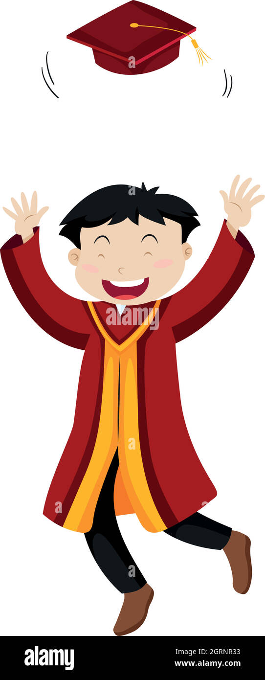 Man in red graduation gown Stock Vector Image & Art Alamy