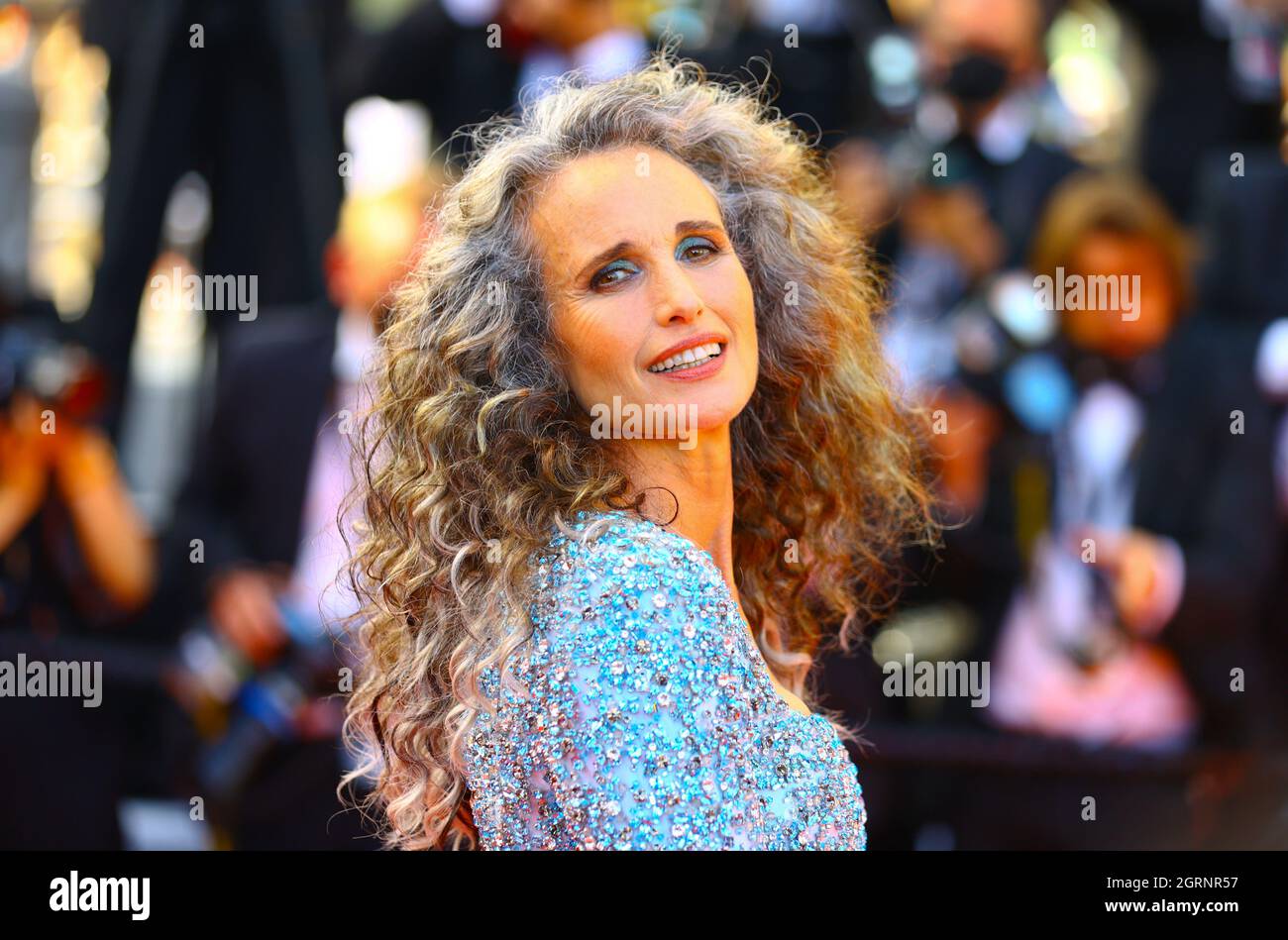 Cannes, Frankreich. 06th July, 2021. Cannes, France - July 06, 2021: Cannes Film Festival with Actress Andie MacDowell. McDowell, Mac, Dowell. Festival de Cannes, Mandoga Media Germany Credit: dpa/Alamy Live News Stock Photo