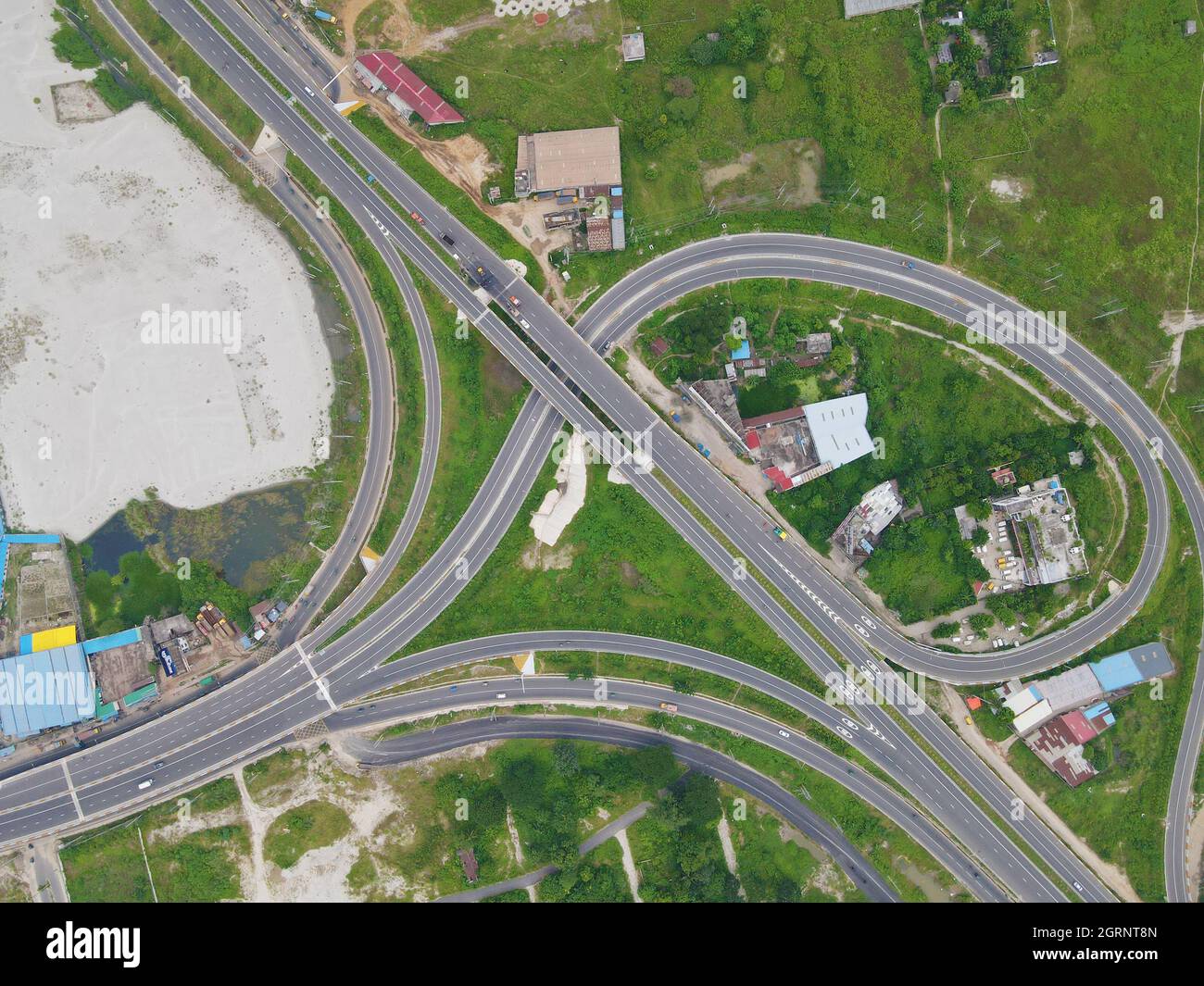 Non Exclusive DHAKA, BANGLADESH AUGUST 23, 2021 Aerial view of the