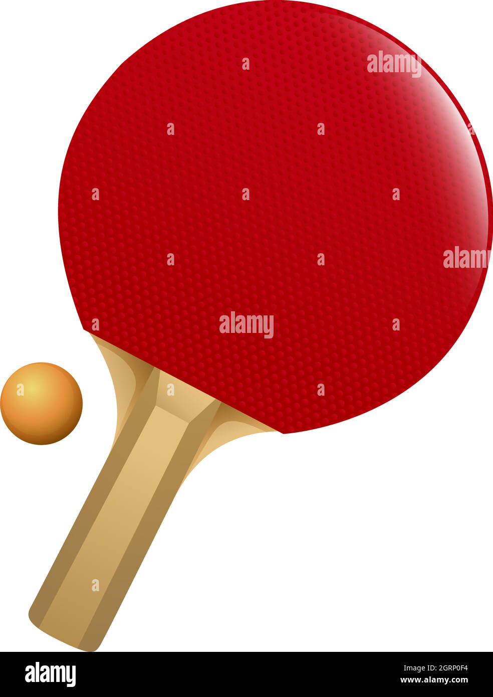 Table tennis bat and ball Stock Vector