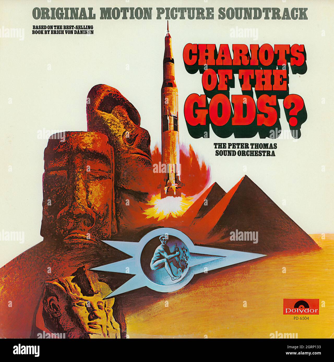 Chariots Of The Gods- - Vintage Soundtrack Vinyl Album Stock Photo