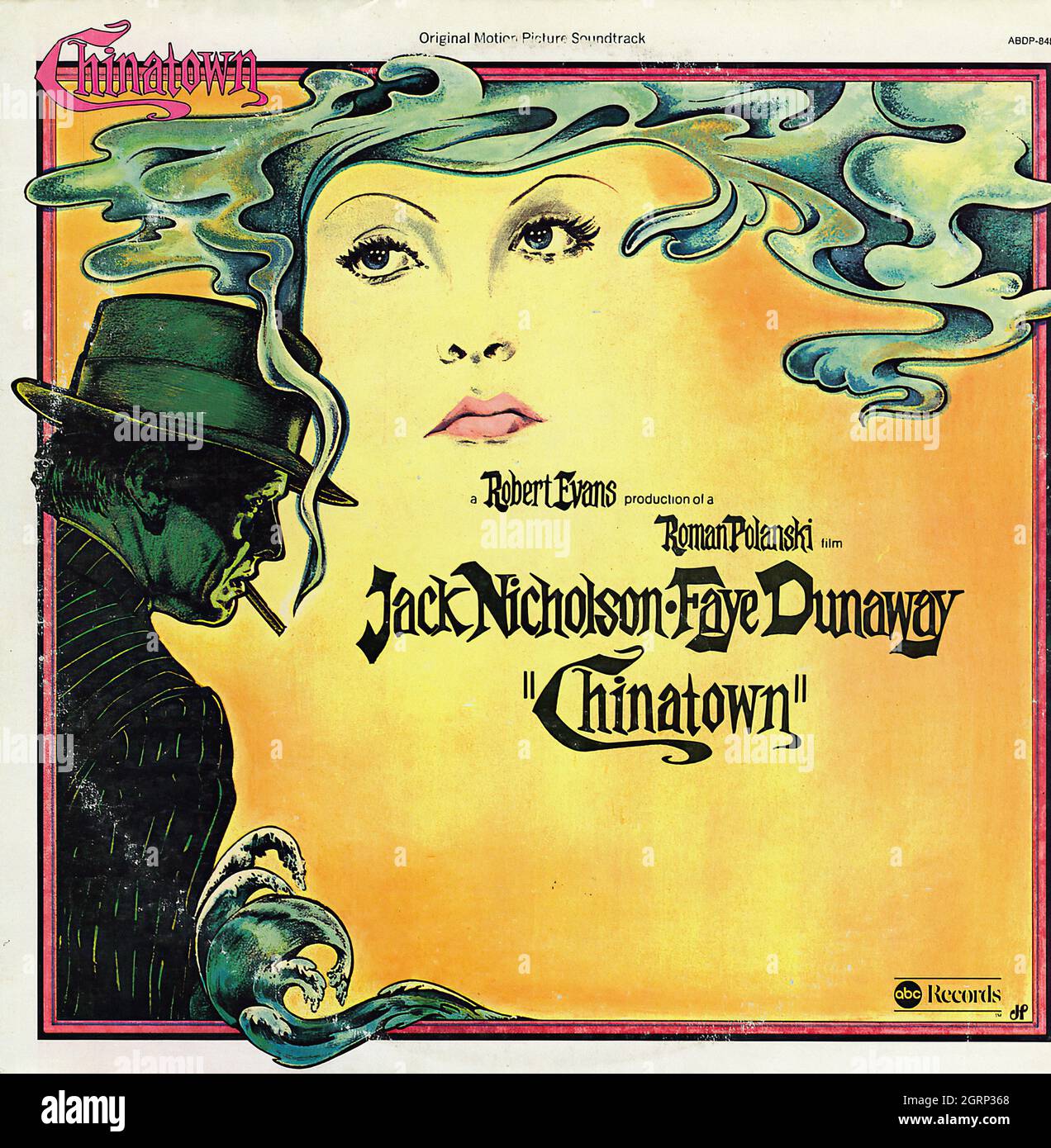 Chinatown - Vintage Soundtrack Vinyl Album Stock Photo