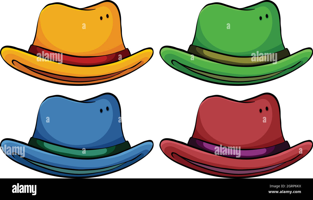 Set of hats Stock Vector