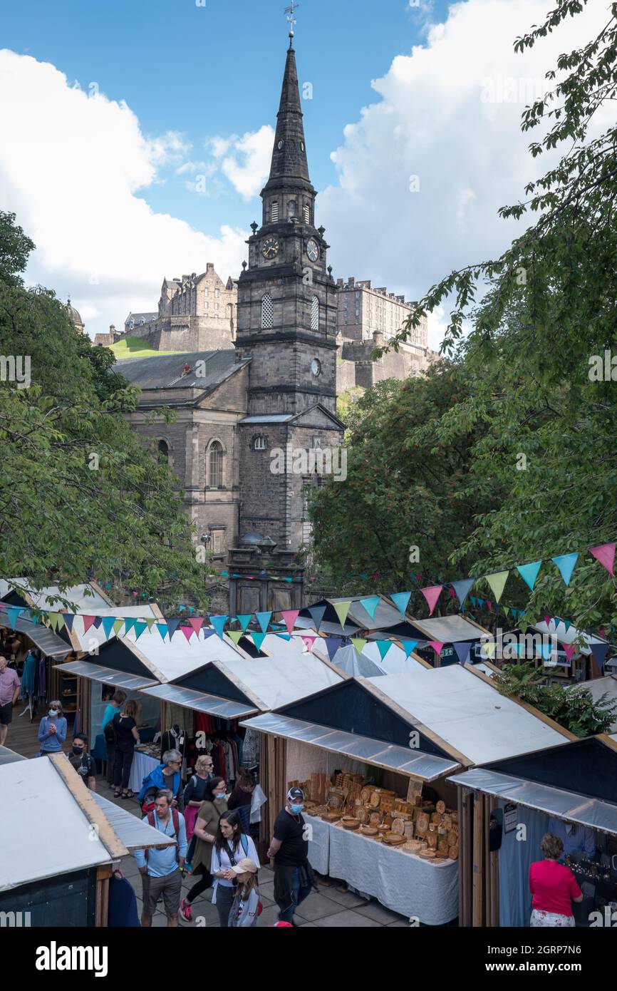 West End Craft Market Edinburgh; Scotland's Capital Stock Photo Alamy