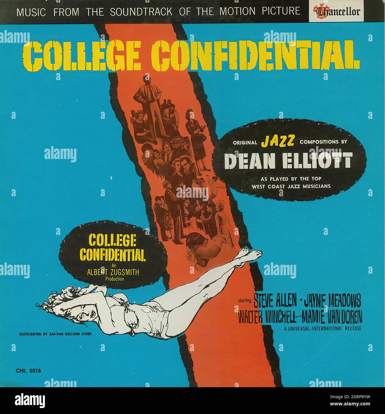 Dean ElliottCollege Confidential - Vintage Soundtrack Vinyl Album Stock Photo