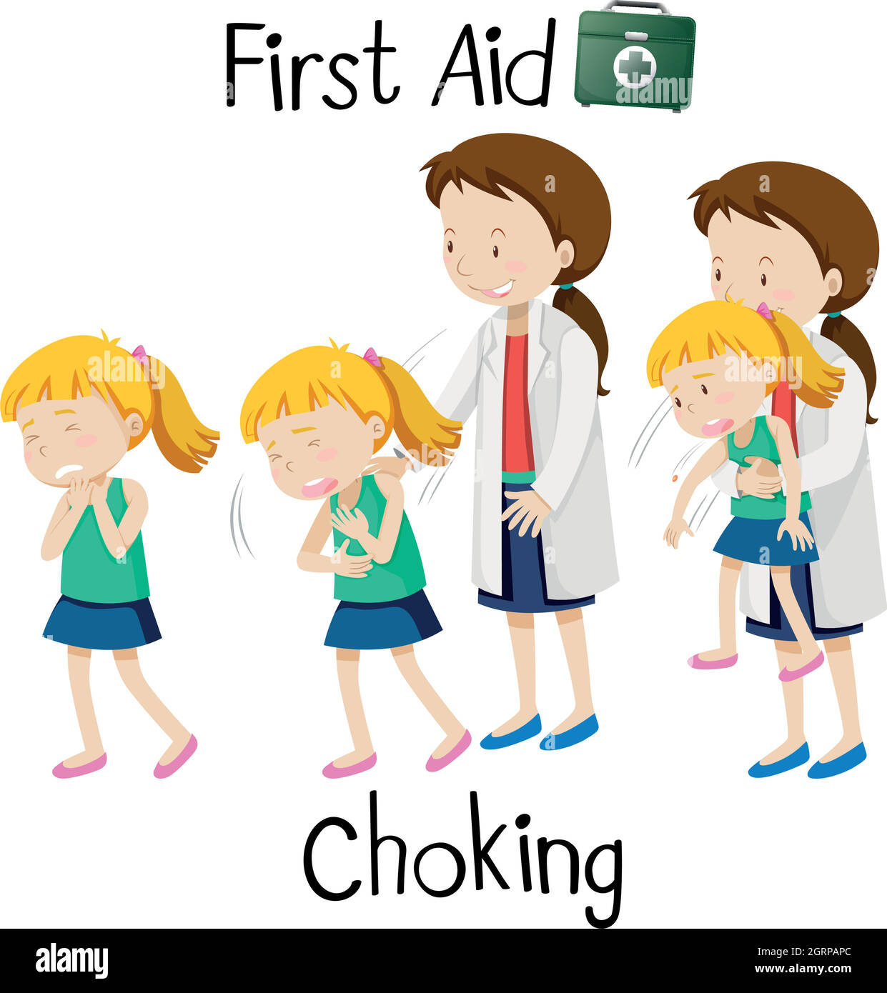 First aid for chocking Stock Vector