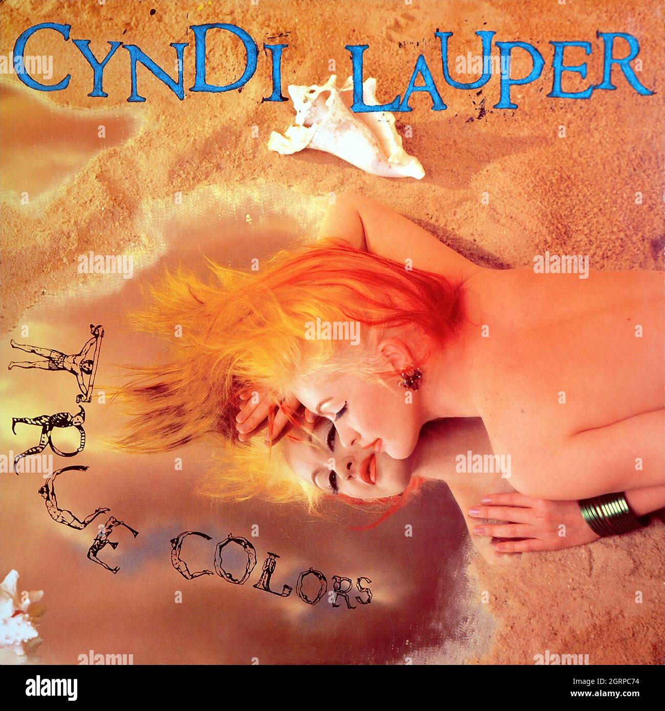 Cyndi Lauper - True Colors - Vintage 7'' inches record cover Stock