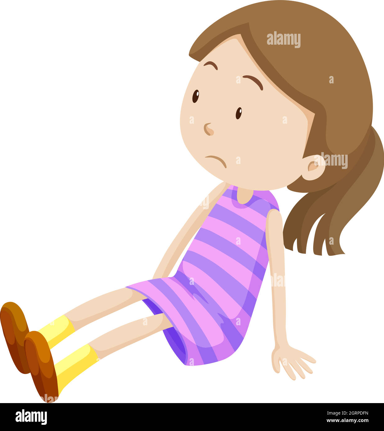 Little girl with sad look Stock Vector Image & Art - Alamy