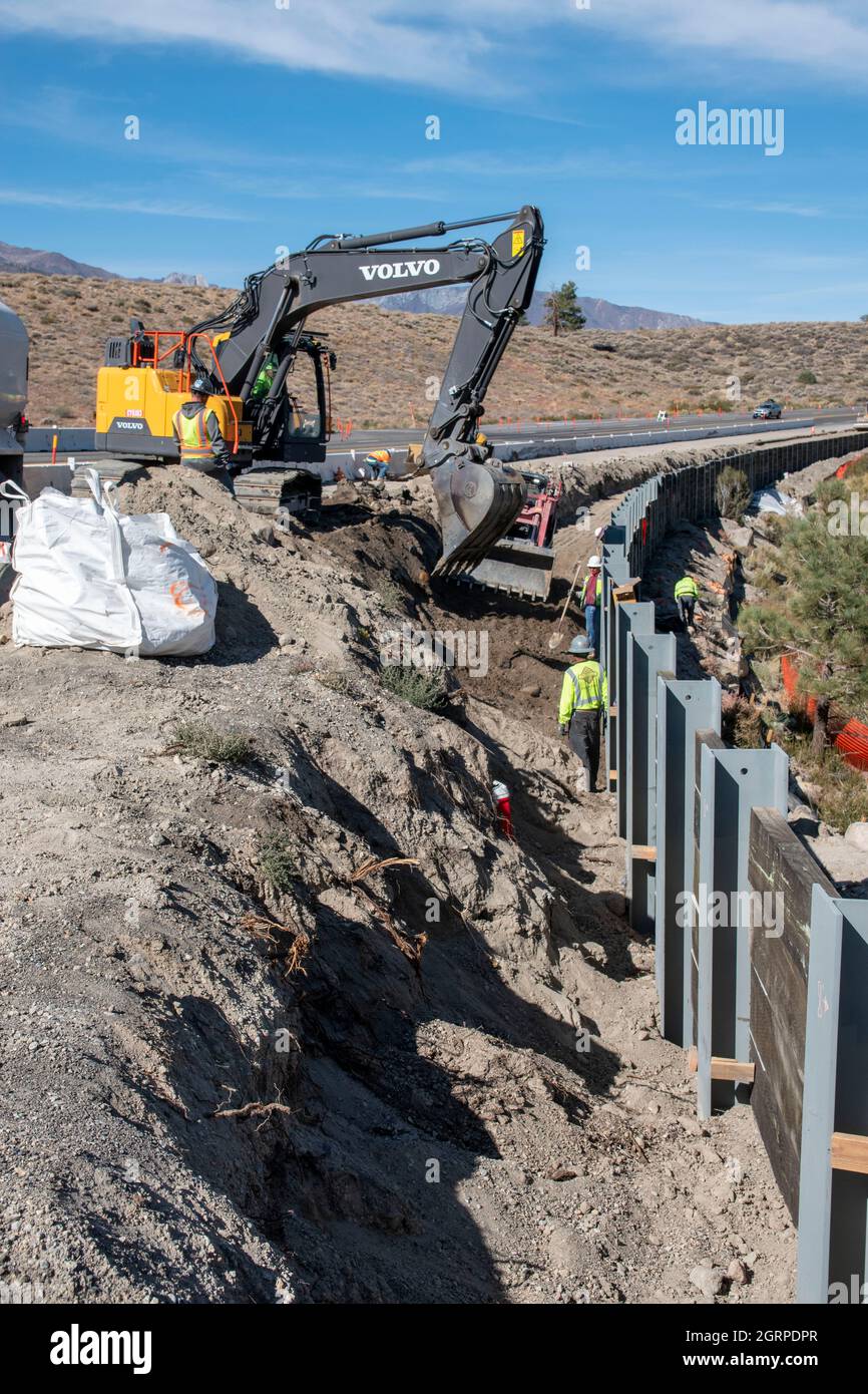 Sherwin Grade This road construction is happening on Sherwin Grade in Mono County ...