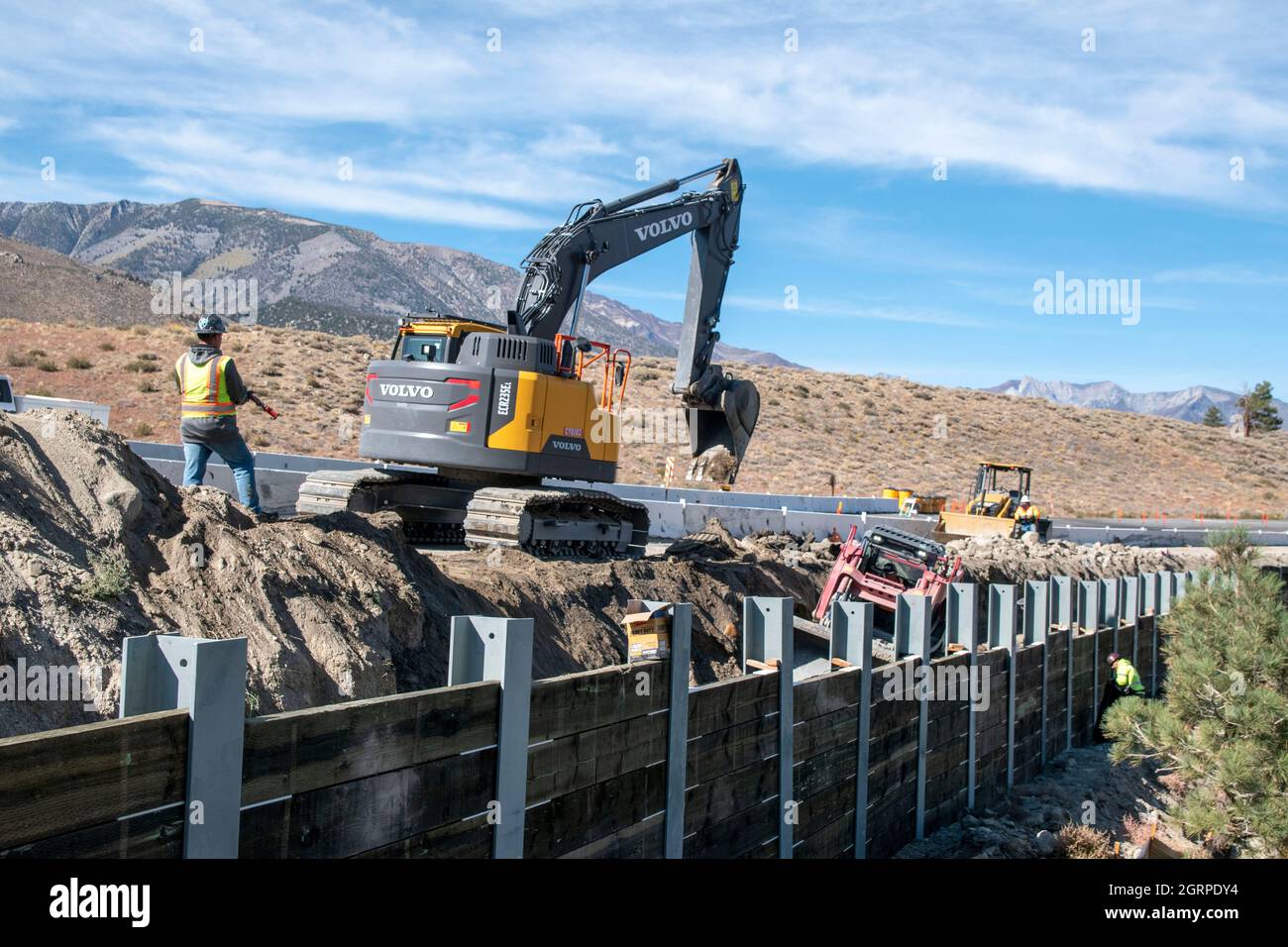 Sherwin Grade This road construction is happening on Sherwin Grade in Mono County ...