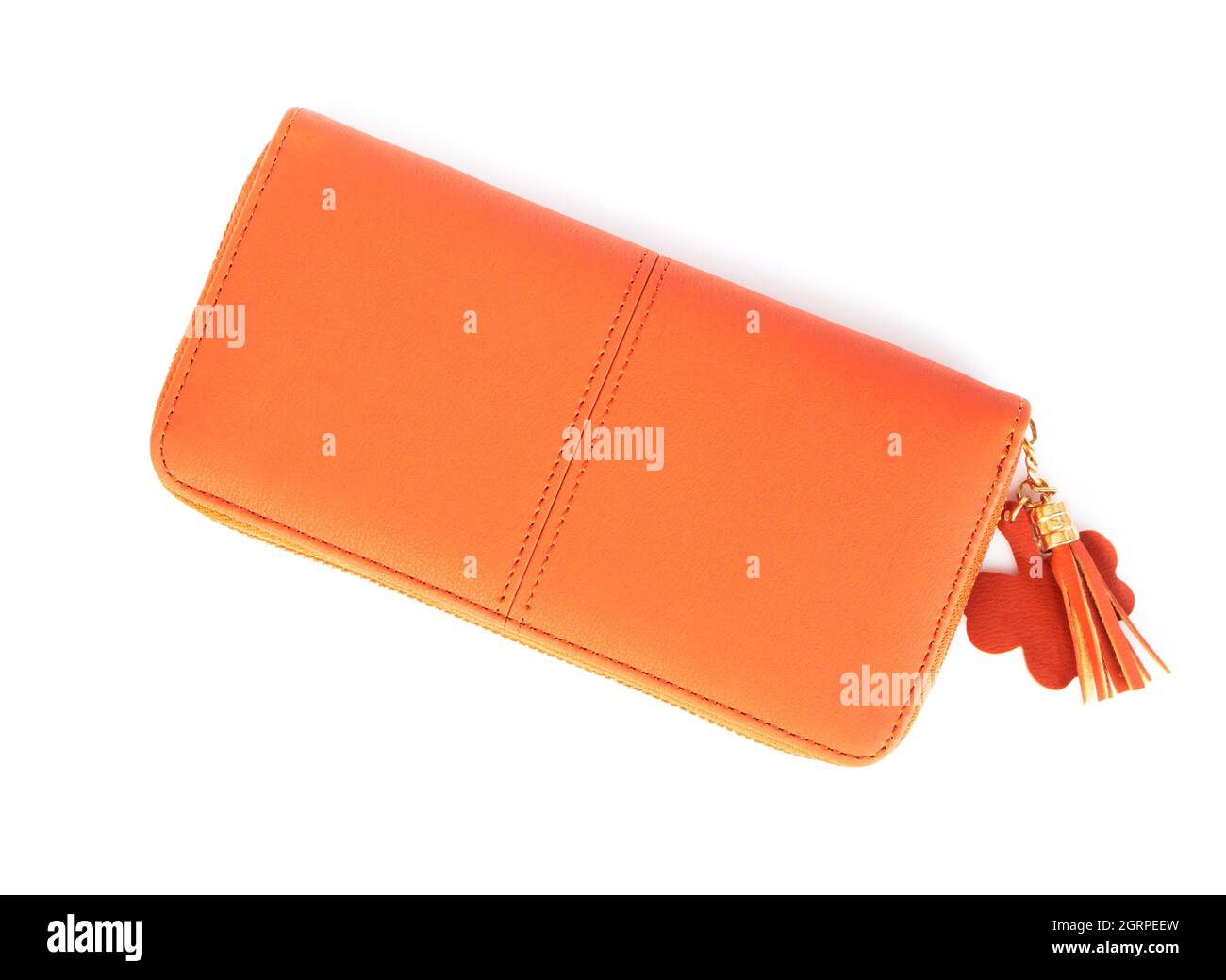 Close-up Of Clutch Bag Over White Background Stock Photo