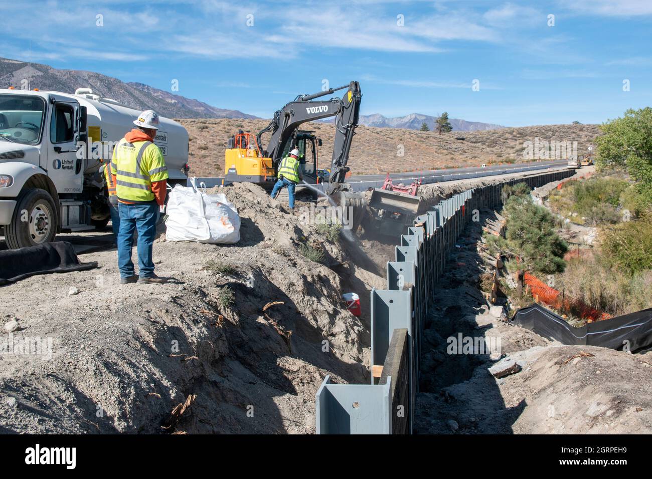 Sherwin Grade This road construction is happening on Sherwin Grade in Mono County ...