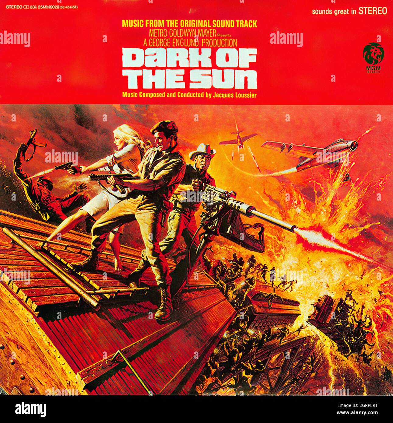 Dark Of The Sun - Vintage Soundtrack Vinyl Album Stock Photo