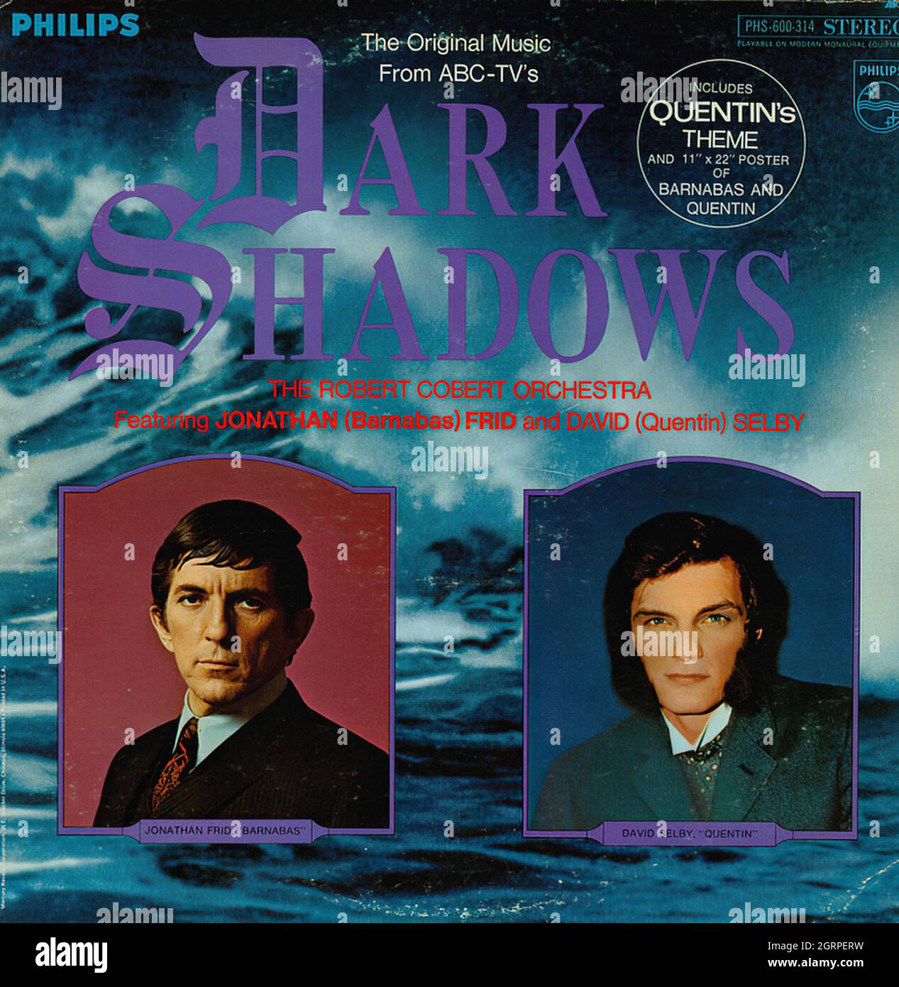 Dark Shadows - Vintage Soundtrack Vinyl Album Stock Photo