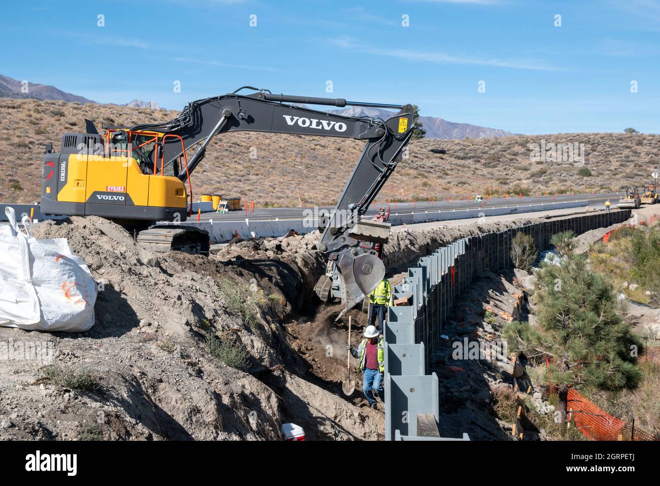 Sherwin Grade This road construction is happening on Sherwin Grade in Mono County ...