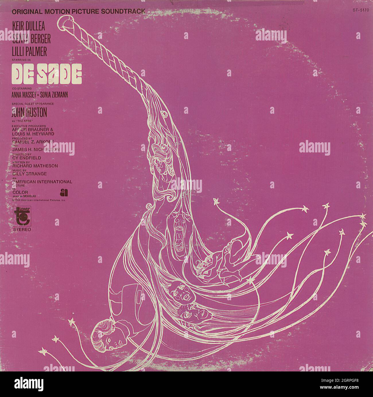 De Sade - Vintage Soundtrack Vinyl Album Stock Photo